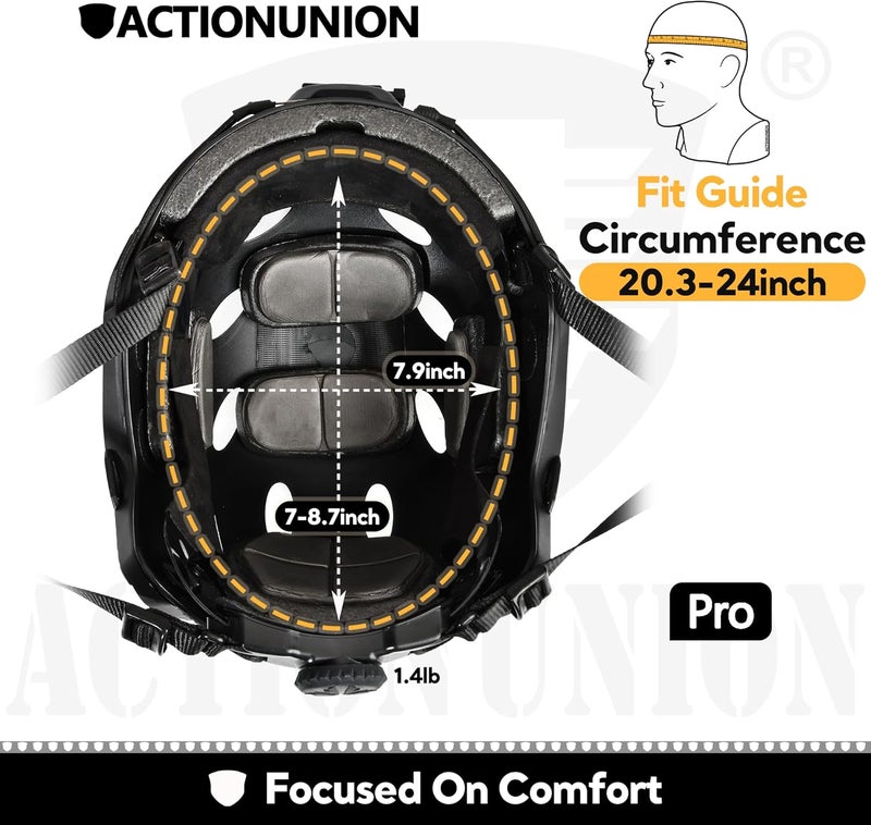 ACTIONUNION Airsoft Helmet Pro Set PJ Type Tactical Paintball Helmet - Image 3